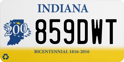 IN license plate 859DWT
