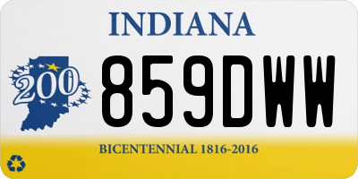IN license plate 859DWW
