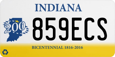 IN license plate 859ECS
