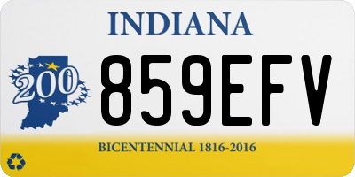 IN license plate 859EFV