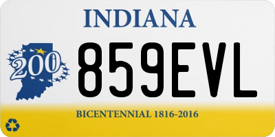IN license plate 859EVL