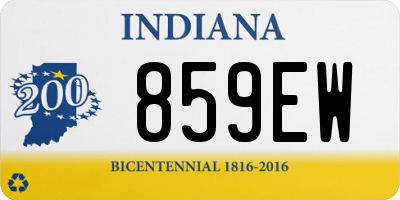 IN license plate 859EW