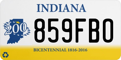 IN license plate 859FBO