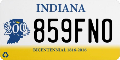 IN license plate 859FNO