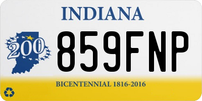 IN license plate 859FNP