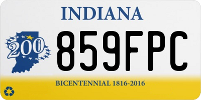 IN license plate 859FPC