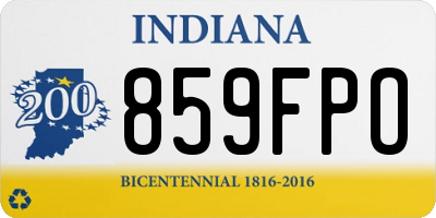 IN license plate 859FPO