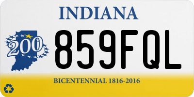 IN license plate 859FQL