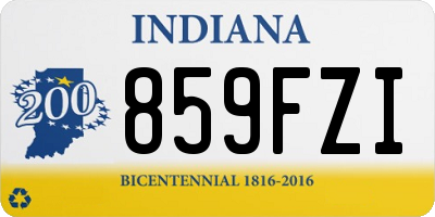 IN license plate 859FZI