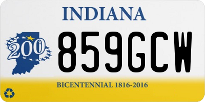 IN license plate 859GCW