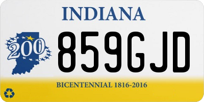 IN license plate 859GJD