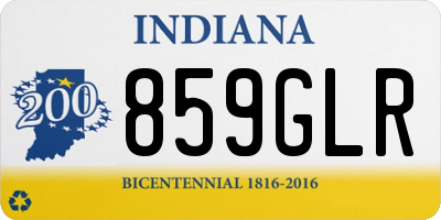 IN license plate 859GLR
