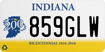 IN license plate 859GLW