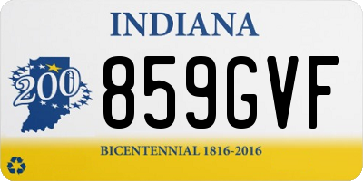 IN license plate 859GVF