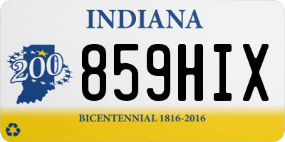 IN license plate 859HIX