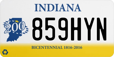 IN license plate 859HYN