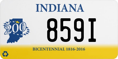 IN license plate 859I