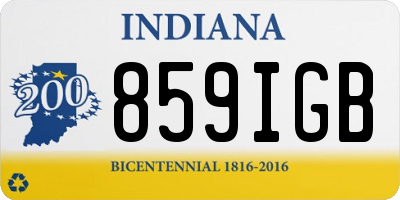 IN license plate 859IGB