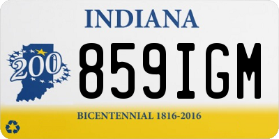 IN license plate 859IGM