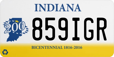 IN license plate 859IGR
