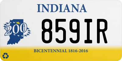 IN license plate 859IR