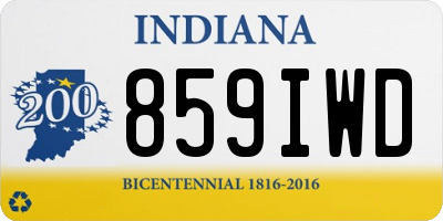 IN license plate 859IWD