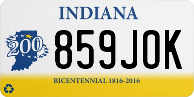 IN license plate 859JOK