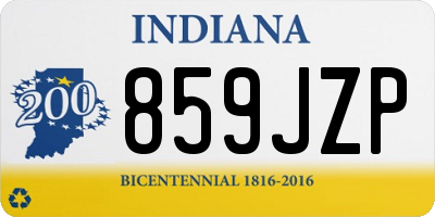 IN license plate 859JZP