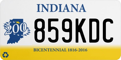 IN license plate 859KDC