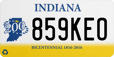 IN license plate 859KEO
