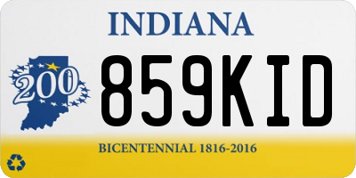 IN license plate 859KID