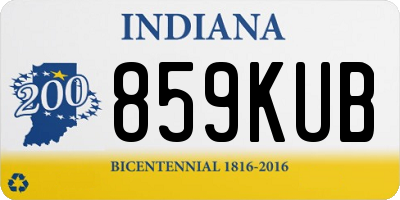 IN license plate 859KUB