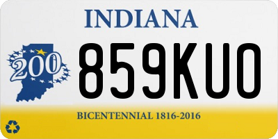IN license plate 859KUO