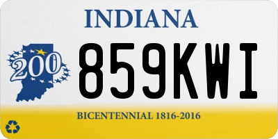 IN license plate 859KWI