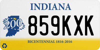 IN license plate 859KXK