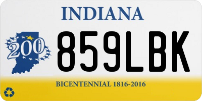 IN license plate 859LBK