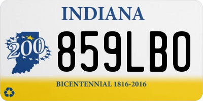 IN license plate 859LBO