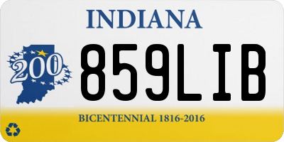 IN license plate 859LIB