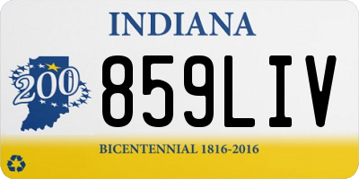 IN license plate 859LIV