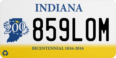 IN license plate 859LOM