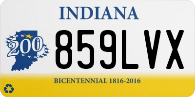 IN license plate 859LVX