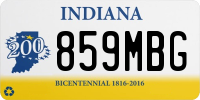 IN license plate 859MBG
