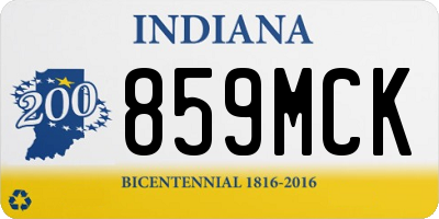 IN license plate 859MCK