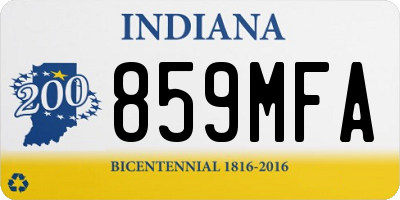 IN license plate 859MFA