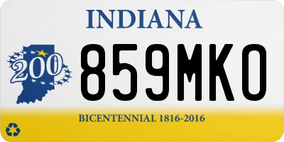IN license plate 859MKO
