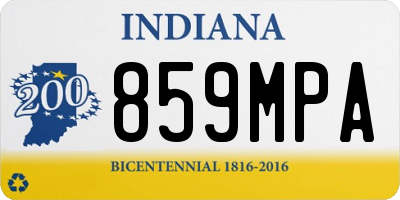 IN license plate 859MPA