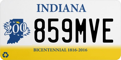 IN license plate 859MVE