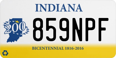 IN license plate 859NPF