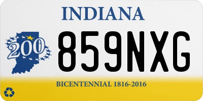 IN license plate 859NXG