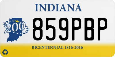 IN license plate 859PBP